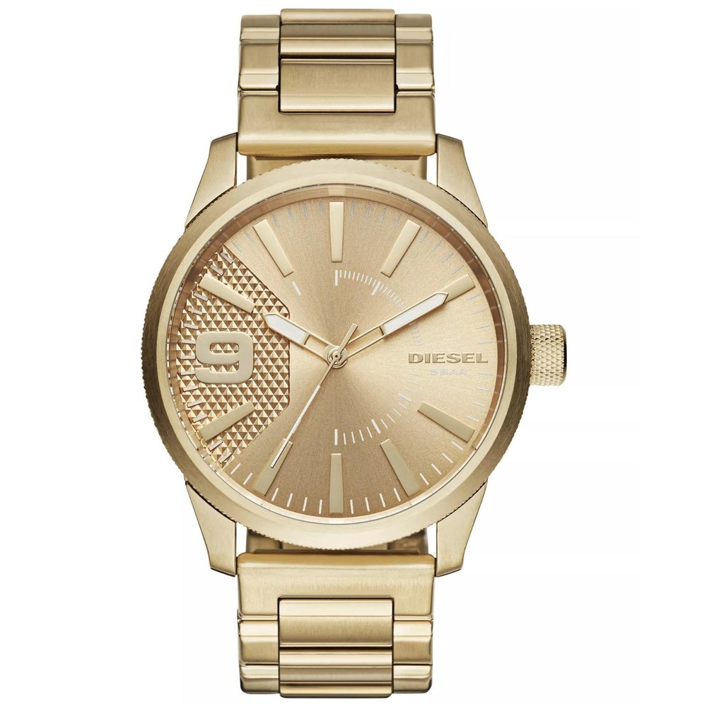 Diesel Men's Rasp Gold-Tone Stainless Steel Bracelet Watch 46x53mm